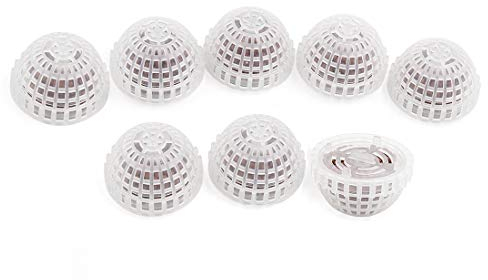 sourcing map 8pcs Plastic Aquarium Shrimp Fish Tank Moss Ball Holder Live Plant Shaping Decor Filter