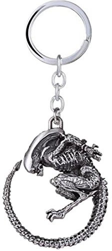 Alien Schlüsselanhänger 3D 5 cm aus Metall Cosplay Pidak Shop, grau