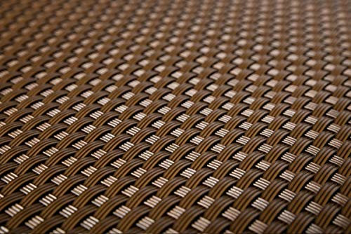 Sellon24 (17,99€/m2) Balkonverkleidung Sichtschutz Meterware Balkonsichtschutz Polyrattan Balkonbespannung RD01-hell braun100