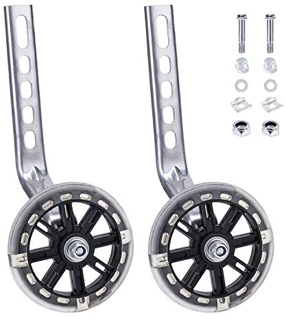 Stützräder für Kinderfahrrad 12 14 16 18 20 Zoll, Hilfsräder für Kinder, Fahrrad Stützräder Kinder Stützräder Sicherheitsstützräder, 1 Paar, Schwarz