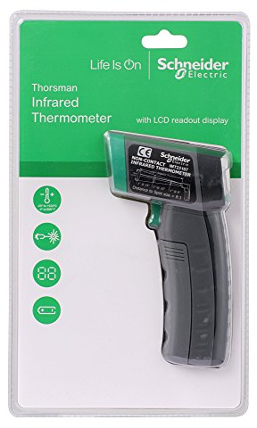Schneider Electric - Thorsman IR Thermometer für präzise berührungslose Oberflächenmessungen von -20°C bis 520°C mit hintergrundbeleuchtetem LCD-Display, Batterie 9V, IMT23207