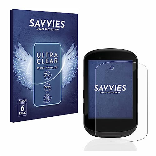 Savvies 6 Pack Screen Protector compatible with Garmin Edge 530 Protection Film Clear