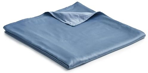 YnM Exklusiver kühlender Bettbezug für gewichtete Decken (Blaugrau, 104,1 x 152,4 cm)