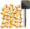 Solar Gartenlichter, Aktualisierung 7M 50LED Biene, 8 Modi Lichterkette, IP65 Wasserdicht Außenbeleuchtung, Solarbetrieben Beleuchtung zum Haus, Patio, Zaun, Party, Weihnachten, Baum (Warmweiß)
