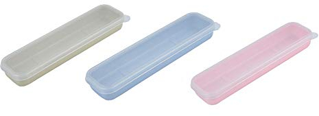 NA 3 Pcs Cutlery Case Utensil Flatware Box Dishware Kitchen Utensils Outdoor Portable Box Use for School Home Office Camping Travel Suitable for smaller tableware(Size: 21cm*5.4cm*2.7cm)