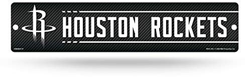 Rico Industries NBA Houston Rockets – Straßenschild aus Karbon-Kunststoff – Heimdekoration – Wandschild