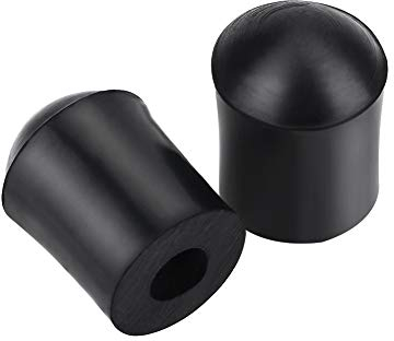 YUUGAA Kontrabass Endpin Protector, 2 Stück Kontrabass Endpin Rubber Tip Stopper Black Protector End Cap Zubehör