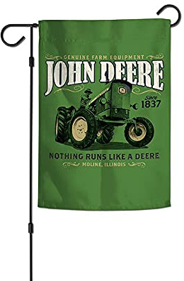 WinCraft John Deere Garden 12x18 2-Sided Tractor Vintage