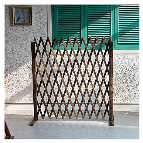 HWF Rankgitter Holzzaun Gartenzaun Erweiterndes Gartengitter,Hölzern Sichtschutzgitter für den Garten Pflanzenbildschirm,Freistehend Faltbar Lattenzaunplatten,50cm/70cm/90cm/120cm hoch