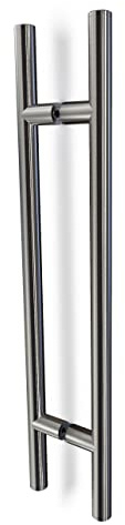 Oppali Brushed Stainless Steel 304 Entrance Door Pull Handle | Handle Diameter 25mm | Round T-Bar | 100cm Total Length