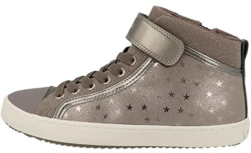 Geox J KALISPERA GIRL, Sneakers Bambine e ragazze, Grigio Smoke Grey, 34 EU