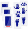 Vicloon Baby Abdruck Set, Baby Handabdruck und Fußabdruck mit 3 x Clean Touch Stempelkissen und 6 x Druckkarten, Babyhaut Kommt Nicht Farbe in Berührung, für Familie Geschenk - Blau