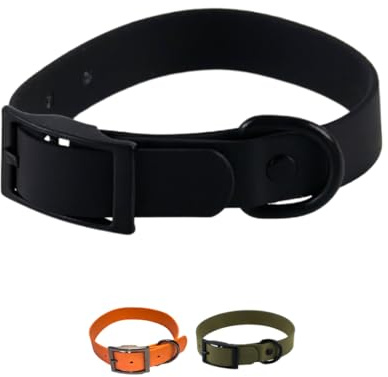 SNIFFLS Hundehalsband Schwarz Größe M - wasserfest 32-40cm mittelgroß