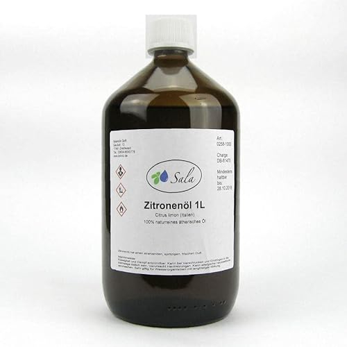 Sala Zitronenöl Aroma ätherisches Öl naturrein 1 L 1000 ml Glasflasche