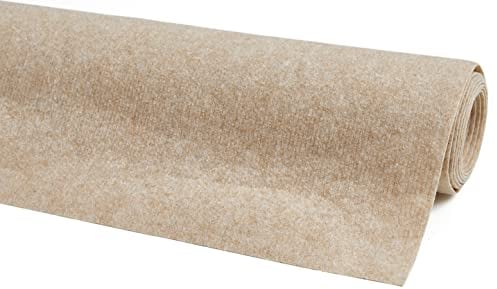 andiamo Teppichboden Milo - Nadelfilz Meterware, Teppich zum zuschneiden, Bodenbelag aus Nadelflies, funktional und leicht zu verlegen, 200 x 600 cm, Beige