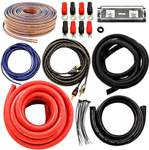Car Audio 1/0 Gauge Flexible Wire & Cable Complete Amplifier Install Wiring Amp Kit