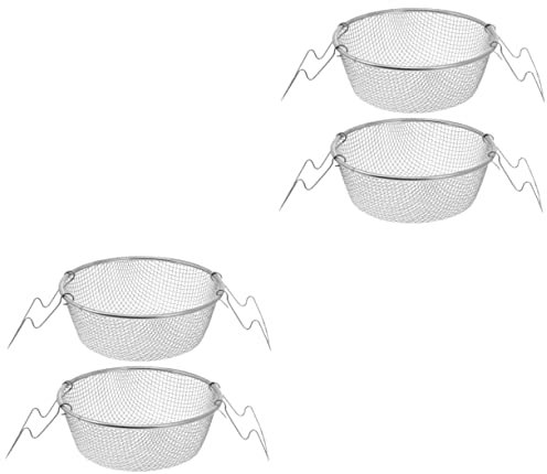 YARNOW 2sets Braten Sieb Korb Tiefe Mesh Braten Korb Chip Friteuse Korb Braten Sieb Einfach Zu Halten 2 Stücke * 2