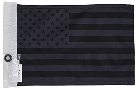 Hot Rides Strapazierfähige Hülse Boot Auto Motorrad Flagge für Auto und Boot USA Schwarz 6 x 9 Zoll