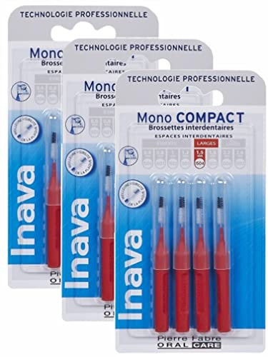 Inava Brossettes MONO COMPACT Rouges 1.5mm ISO4 - Bte/4 - Lot de 3 Btes