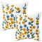 ACCZ Blumen Frühling Kissenbezug,Sofakissen Frühling Sommer Deko Outdoor Kissenbezug Stickerei Kissen Kissenhülle Blumen für Garten Couch Sofa Wohnzimmer Schlafzimmer 2er Set 45x45 cm