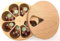 Holz Tablettendose Rund, 7 Tage Tablettenbox mit Deckel Kleine Medikamentenbox mit Deckel Wochendosierer Tabletten Wochenbox Pille Veranstalter für Geburtstag Thanksgiving Halloween,11cmx11cmx3cm