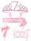 Yiran Rosa 7 Geburtstag Dekorationen für Mädchen, mit It's My 7th Birthday Schärpe und Tiara Krone, Cake Topper, Geburtstag 7 Kerzen, 7 Geburtstag Geschenke Party Dekorationen, 7 Geburtstag Dekoration
