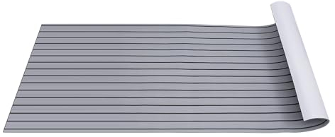 Begoniape Boot Selbstklebend Bodenbelag, 240x90x0.6cm Eva Teak Bodenmatte rutschfeste Deckbeschläge rutschfeste Bodenbelag Matte für Ihr Boot Schiff Fitnessstudio