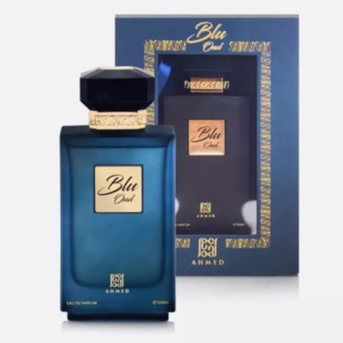 Blu Oud edp perfume for men 100ml - leather spicy woody Bergamot musk Agarwood
