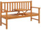 Outsunny Gartenbank 3-Sitzer, Sitzbank mit Tisch, Parkbank mit Armlehne, Holzbank bis 280 kg Belastbar, für Balkon, Terrasse, Hellbraun, 153 x 56 x 91 cm