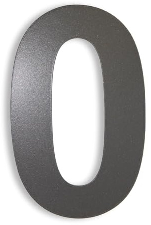 KTC-HOME - Numero civico premium in ferro con materiale di montaggio - Verniciato a polvere - Arial - Altezza 20 cm - DB 703 - Targa con numero civico resistente alla ruggine e alle intemperie - Numer