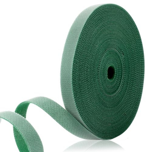 Lusofie 10m Pflanzen Klettband 12mm Grasgrün Pflanzenbinder Selbstklebend Pflanzenhalter Wiederverschließbar Pflanzenband Zum Festbinden von Pflanzen Baum