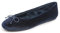Feversole Women's Suede Macaroon Colorful Memory Foam Cushion Ballet Flat Navy Velvet Fur Lined Size 6.5