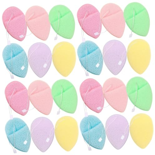 minkissy Piezas lavado de cara esponja maquillaje esponja de maquillaje esponja limpieza almohadillas exfoliantes faciales esponjas limpiadoras para la cara