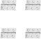 4Pcs 2inch Heavy Duty Door Hinge,Stainless Steel Chrome Butt Silver Door Hinges for Gate,Window,Drawer
