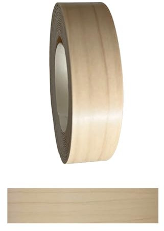 Gedotec Kantenumleimer selbstklebend | 1 Stück | 18 mm x 5 m | 931 - Ahorn | TAPE | Holzfurnier in verschiedenen Dekoren | Melaminkanten-Band zum Kleben | Möbelkanten-Band | Melaminkanten