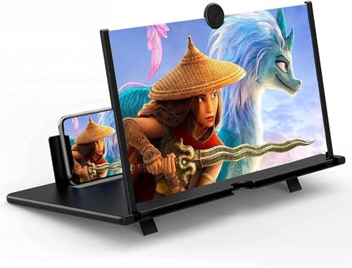 14 Screen magnifier smartphone,HD Phone Amplifier with Folding Stand Holder Portable Movie Video Game Enlarger 3d Movies Phone Projector Gadgets for Gifts