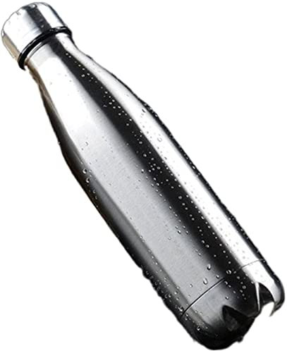 AMULONG Thermotrinkflaschen Trinkflasch Sport Edelstahl-Vakuum-Flasche isolierte Wasserflasche Thermische Sportarten Chilly Cola-Reisen-Becher Thermo-Geschenke Wasserflasch Sport(Silver,1000ML)