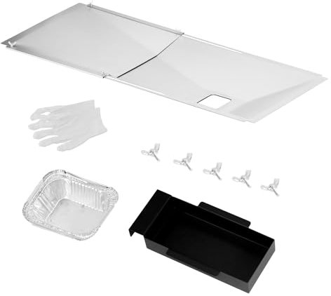 Verwendbar mit Grills für Nexgrill, Charbroil, Dynaglo, Kenmore, BHG, Grill Master, Hinterhof, Uniflame, Expert Gasgrill,Universal Fettwanne mit Auffangwanne 60cm bis 80cm für 3/4/5/6 Brenner Gasgrill