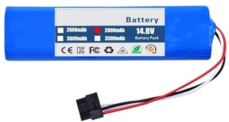 QCKRTAU Batteria Tutto in Uno for Trattore spazzatrice da 14,8 V, Compatibile con Mijia, STYTJO2YM, Compatibile con Yunmi, Batteria di Backup MVVC01-JG(2800mAh)