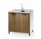 Linea Azzurra Sottolavello 80 Solo Mobile Cucina con 2 Ante in Legno Made in Italy H85xL80xP50cm Facile da Montare (Vasca a Sinistra, Noce Naturale)
