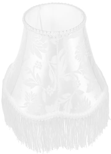 HOMSFOU Vintage Lampenschirm Aus Stoff Mit Verspielten Fransen Dekorativer Lampenschirm Für Tischlampen Handgefertigte Lampenabdeckung Leicht Und Kompakt Für Gemütliche Wohnzimmer Und Schl