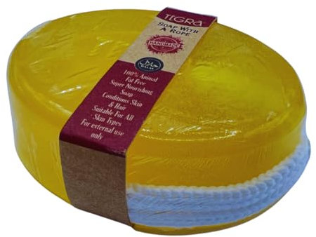 Natural Turmeric Soap On A Rope Bar for Face & Body Effective Cleansing, Moisture Retention, And A Long-Lasting Aroma