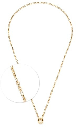JEWELS BY LEONARDO Halskette Clip & Mix Ninon • Anker-Kette aus goldfarbenem Edelstahl • Zwischenring für Charms Anhänger • 70-71,3 cm Länge • Schmuck Geschenk für Frauen • 025597