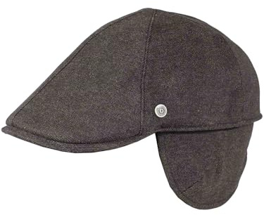 bugatti Flatcap mit Ohrenklappen | Einfarbig meliert | OneSize | Unifarben | Mit Baumwollanteil