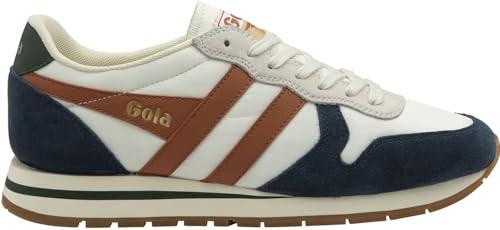 Gola Women's Coaster High Fashion Sneaker, Off White/Navy/Moody Orange, 10.5