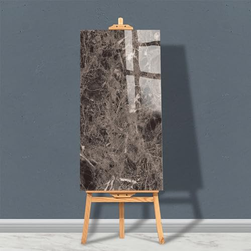 Untitled Selbstklebende Wandpaneele Marmor-Optik | Feuchtigkeitsbeständig | 8-tlg. Set 1,44 m² | Premium PVC | Für Küche, Badezimmer & Wohnbereich (06 Brauner Marmor)