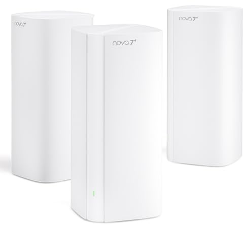 Tenda ME6 Pro Sistema Mesh WiFi 7 - BE5100 Dual Band (2.4GHz: 688Mbps, 5GHz: 4323Mbps), Ampia Copertura, 1×2.5G e 2×1G Porte Gigabit, Roaming Senza Interruzioni, VPN, NFC, Confezione da 3