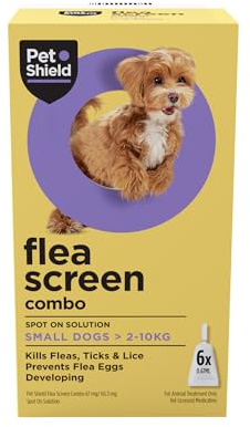 Flea Treatment for Dogs - Small Dog/Puppy, Kills Fleas, Ticks, Eggs, 6 Pips | Spot-On Treatment - Kills fleas in 24hrs, Provides up to 8 weeks protection, 6 pipettes