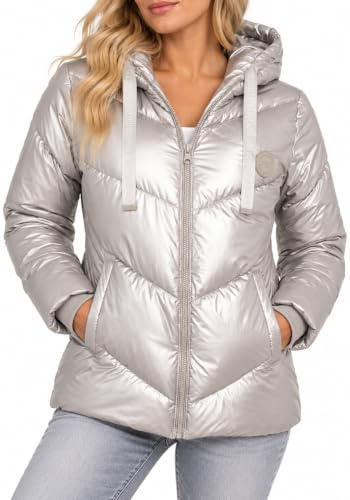 Zwillingsherz Damen Steppjacke – warme Winterjacke mit Kapuze, leicht & kuschelig, top verarbeitet, Gr. S-XXL