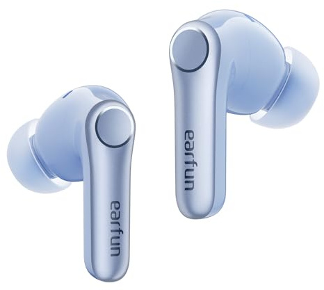 EarFun Air Pro 4+ Kabellose Bluetooth In Ear Kopfhörer mit Noise Cancelling | Innovative Dual-Treiber, Hi-Res Audio, ANC beim Pendeln, aptX Lossless, LDAC, 54 Std. Akku, IP55, 6 Mikros, EQ, Bluetooth 6.0
